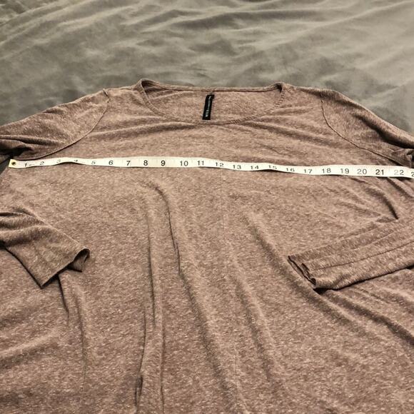 W118 Walter Baker Brown heather loose fitting Knit top Size Medium print scarf - Picture 7 of 8